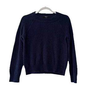 Quince, 100% Cashmere Navy Blue Sweatshirt, Sz L